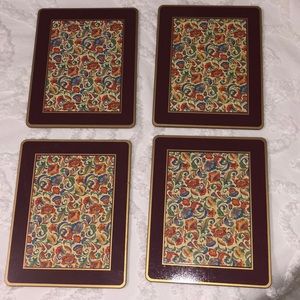 Vintage Trivet Boards/Placemat 9.5 x 7.5” Set/4